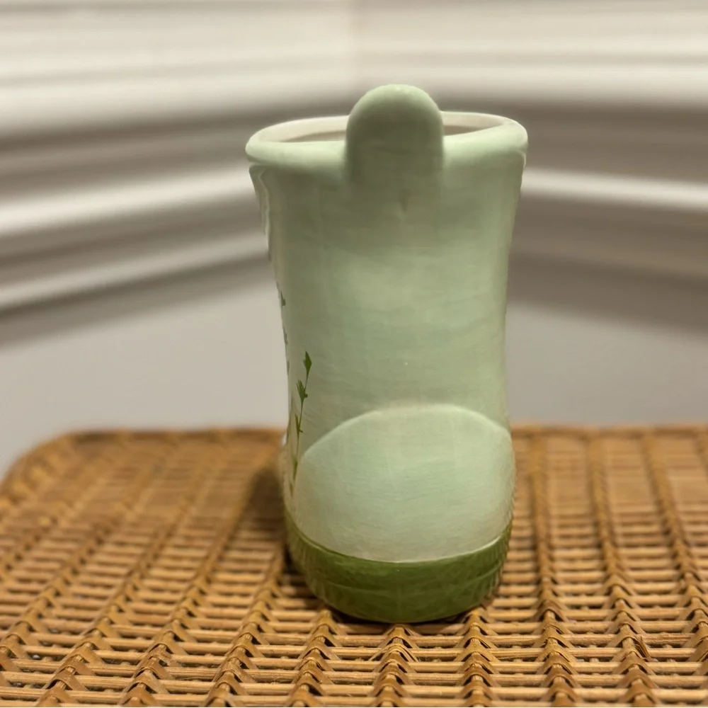 Vintage 5.5 Inch Tall Ceramic Baby Rainboot Planter/ Vase